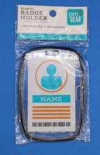 Pen & Gear Badge Holder Name Tags Use Vertically Or Horizontally - Black