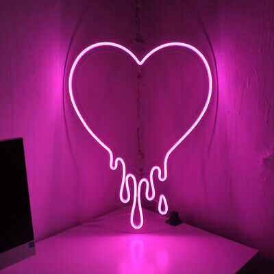 32x9.9 Heartbeat Heart ECG White Flex LED Neon Sign Light Party Décor  Artwork