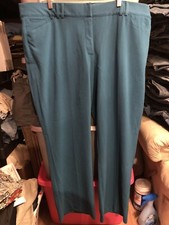 Lane Bryant Teal Flat Front Dress Pants Size 24 Average