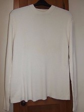 PERRY ELLIS ANNIVERSARY COLLECTION Long Sleeve Beige Crew Neck Sweater - Size L