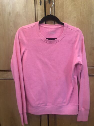 Tek Gear Womens Ultrasoft Pink Fleece Pullover Sweatshirt Size Small Thumb Holes