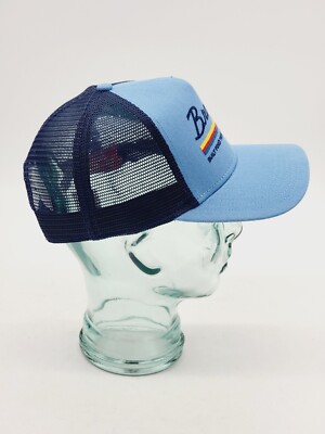 American Needle Bronco Built Ford Tough Blue Trucker Hat  display picture 3