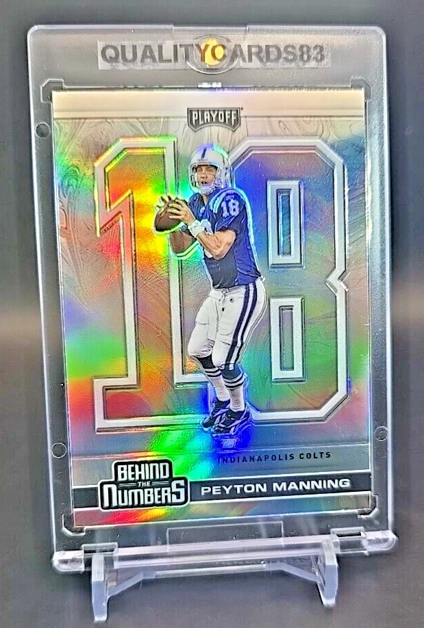 PEYTON MANNING 彩虹反光卡插入卡带盒 NFL 印第安纳波利斯彩色 — 第 3/4 张图片