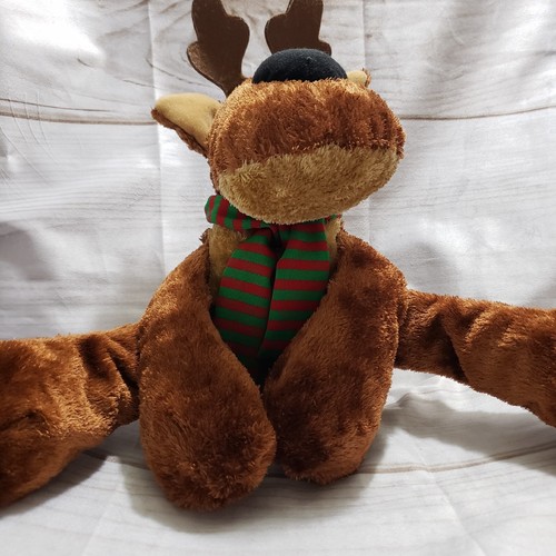 Hallmark Rodney Reindeer Plush Stuffed Animal Striped Scarf Christmas 10 Inch - Picture 3 of 8