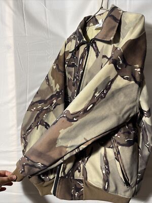 Vintage Predator Camouflage Full Zip Jacket Brown Green Multi