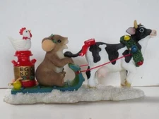 Fitz and Floyd Charming Tails Moo-ey Christmas #97/128 w/ Box