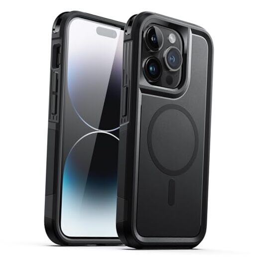 JETech Case for iPhone 14 Pro Max 6.7-Inch Compatible with MagSafe, Heavy Black