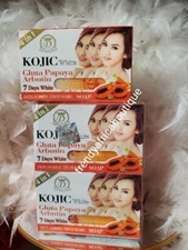 2pcs D-ne gold. Kojic-White Papaya BODY Exfoliating soap.  💯 AUTHENTIC . 