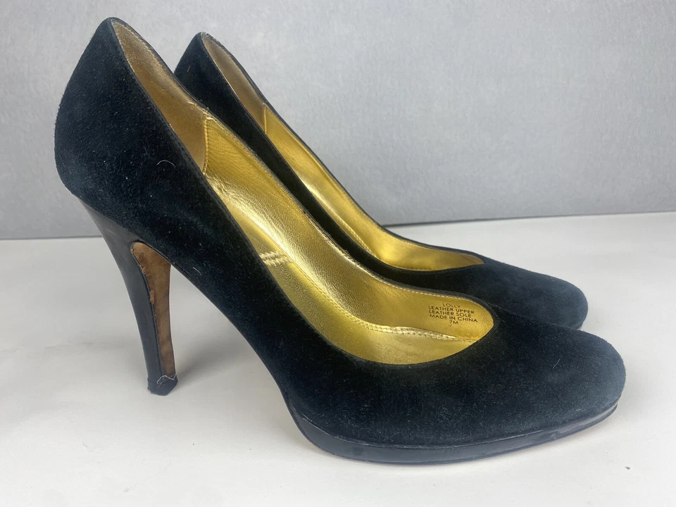 Tahari «Lolly» Stiletto платформе черная замша размер 7 М - Изображение 3 из 4