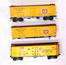 (3) HO Agar reefer cars (lot 4960)