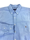 POLO Ralph Lauren Men's Button Down Flesh Pony 100% Cotton Blue Oxford Shirt XLT