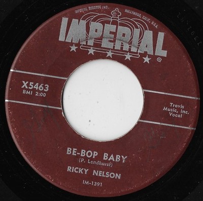 Be-Bop Baby / Have I Told You Lately That I Love You? / Ricky Nelson VG+