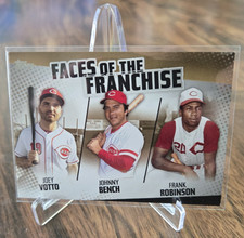2019 Topps Faces of the Franchise Gold Votto/Bench/Robinson #FOF-8 50/50 Reds