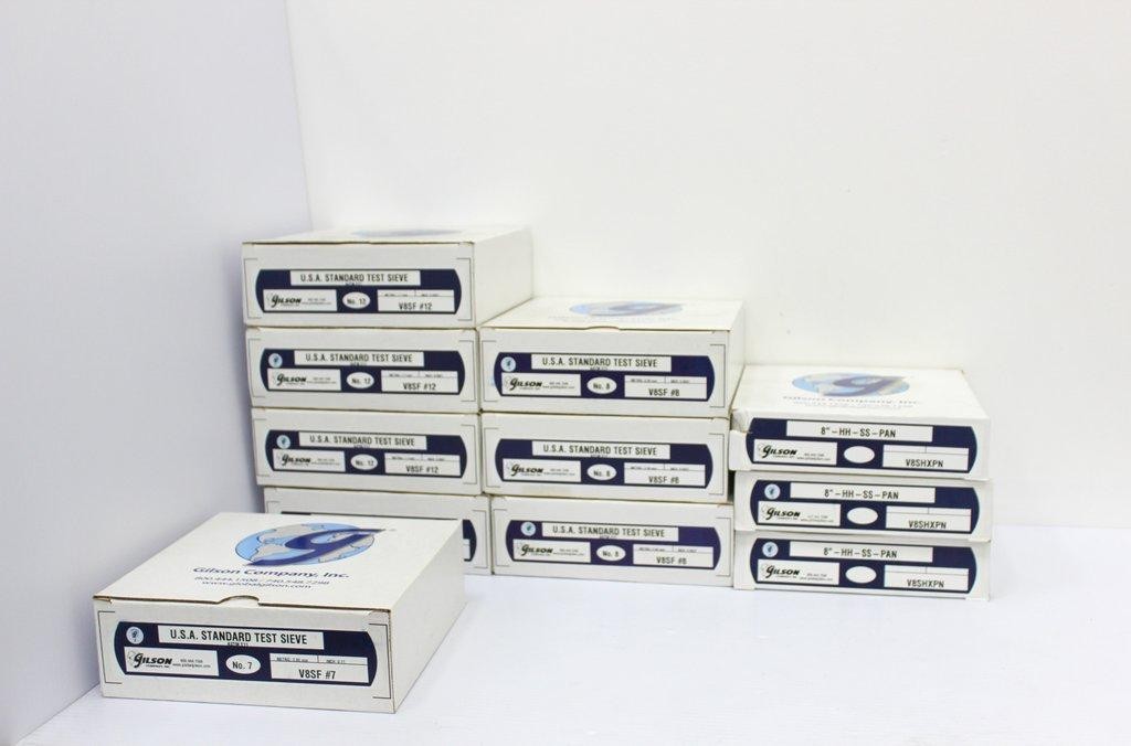 Gilson Sieve V8SF 12 Piece Test Sieve Set for Laboratory Precision (3372579)