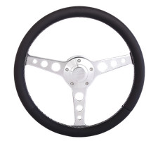 Grant Products 1921-1 Steering Wheel 14 Inch Diameter 3 Spoke Black Leather Grip
