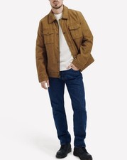 Size L : Levi s Men s Jacket Cotton Canvas Twill Top Quilted Liner color TAN