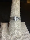 Vintage Sterling Silver 925 Cross Ring Signed A Size 8.5