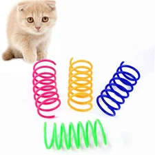 8x Cat Toys Kitten Spring Toy Bouncy Interactive Hunting Teasing Playing Cat Toy