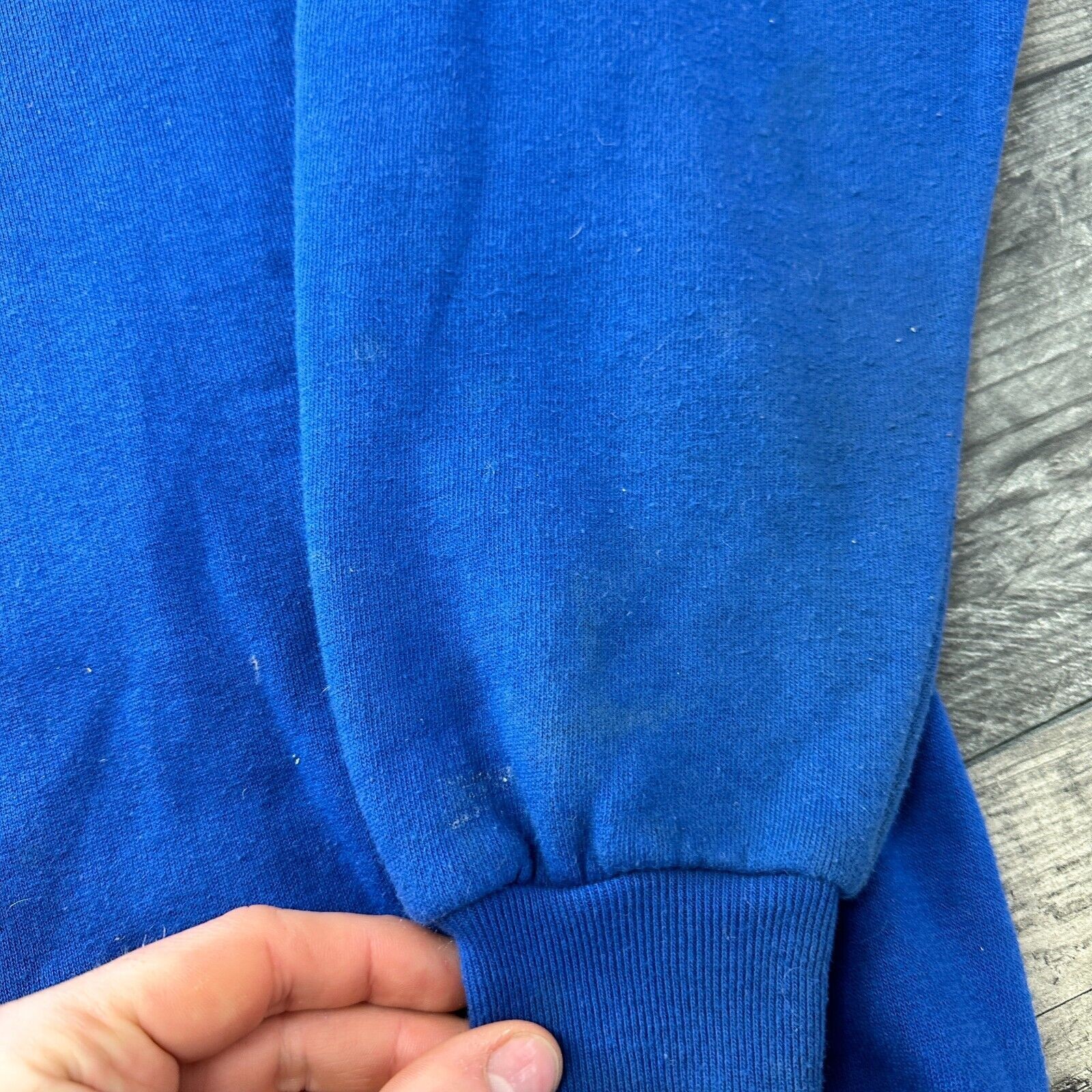 Vintage Jerzees 80s Sweatshirt Sexy Staff Retro Pullover USA Blue Jumper Mens XL image 5