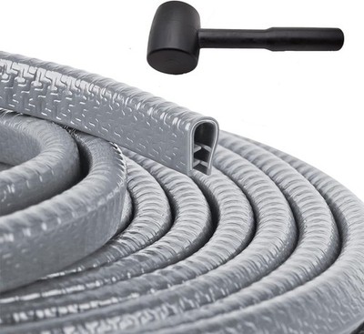 Door Edge Guards Gray, 32.85Ft(10M) Edge Protector Rubber U Shape Edge Gray