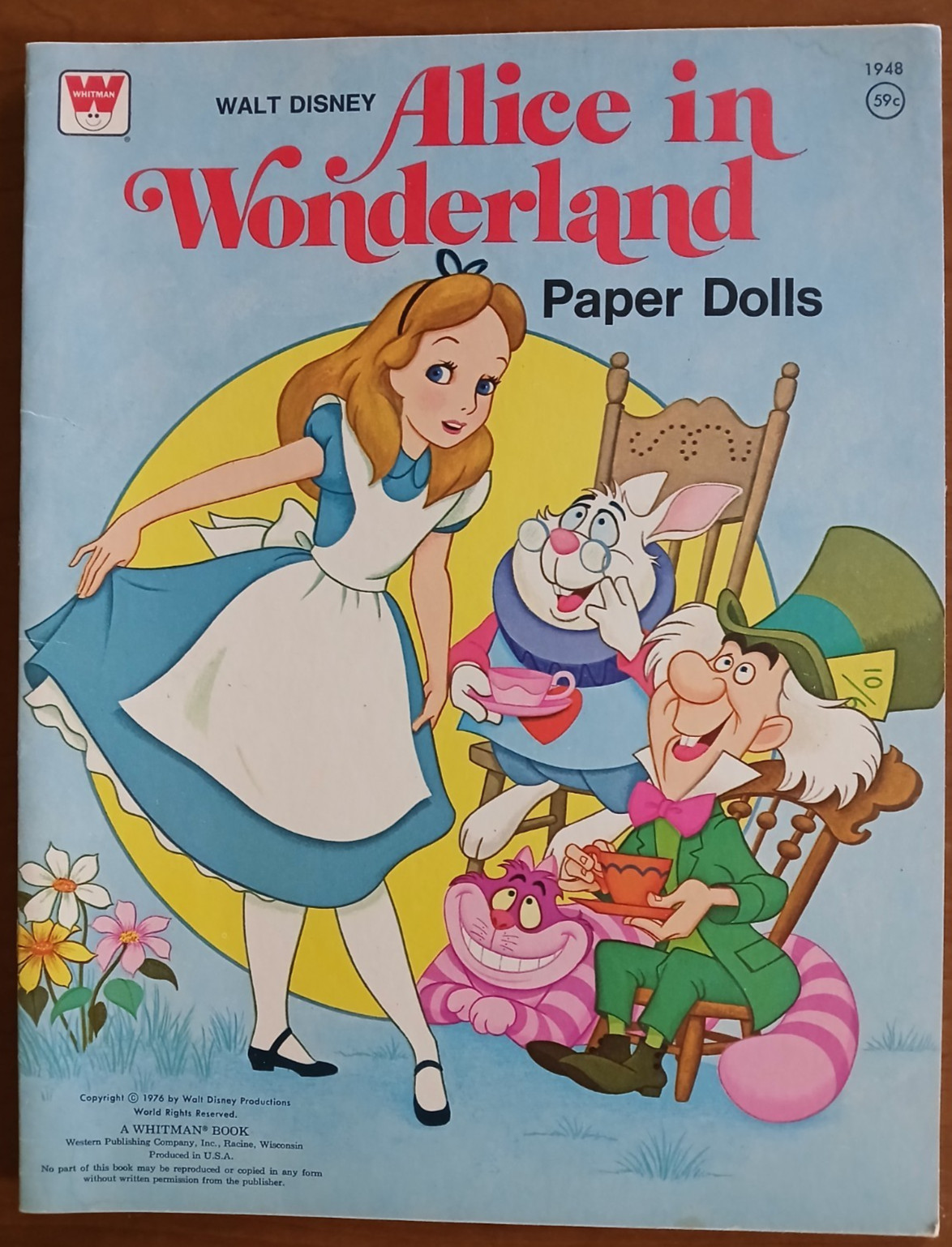 Walt Disney Alice In Wonderland Paper Dolls 1976 Whitman #1948 New Uncut