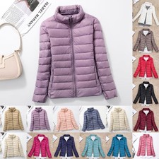 Women Warm Quilted Padded Puffer Bubble Ultralight Down Jacket Coat PLUS SIZE HJ