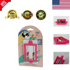 Bird Life - Mirror with Beads Toy  Easy to Attach to Any Bird Cage  Keep Yo...