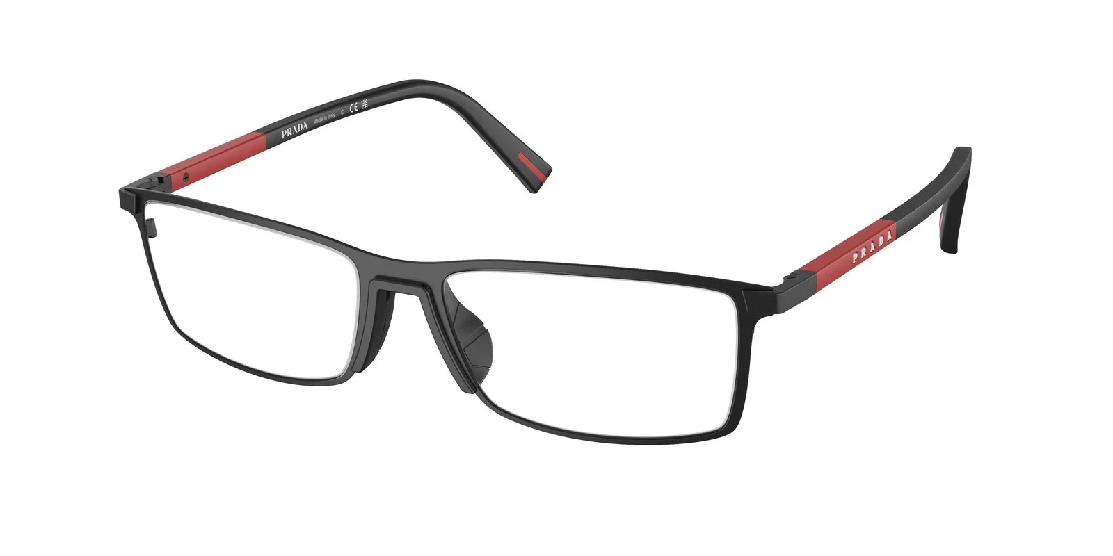 Prada Linea Rossa PS 53QV 1BO1O1 55 black matte 1BO1O1 Eyeglasses Optical Frame