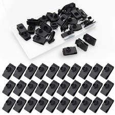 30 Pcs Extruded U Type Nuts Black U-Style Clip-On Nut Bumper Fender U Style C...