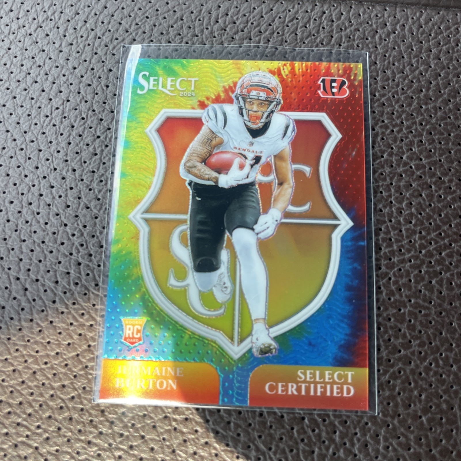 Jermaine Burton Panini Select Certified Rookies #19 Tie Dye
