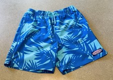 Vineyard Vines Boys Chappy Swim Trunks L 16 Blue Tropical Board Shorts 3M001298