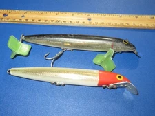 Lot of 2 Cisco Kid Musky Fishing Lure Red Head Silver
