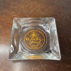 Vintage El Cortez Hotel Casino Las Vegas Nevada AshTray Glass