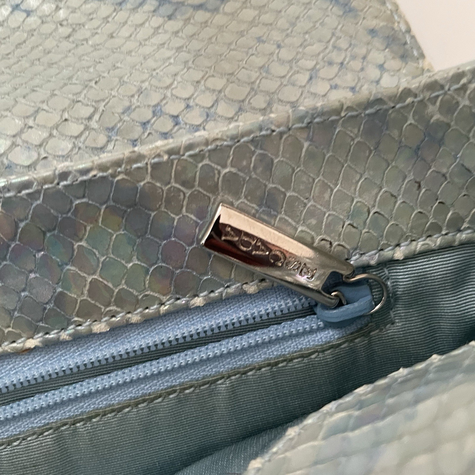 Escada Aqua  Iridescent Python Embossed Leather  … - image 10