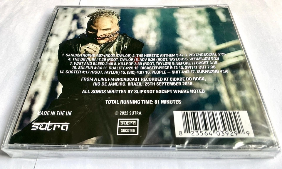 Slipknot - Rock In Rio FM Broadcast Brail 2015 - NEW CD (sealed) - Image 3 of 4