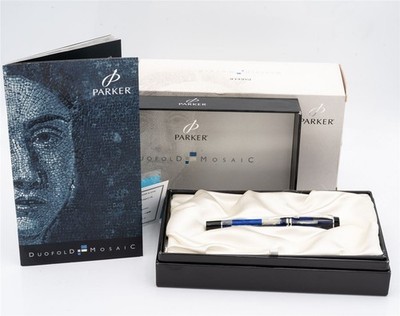 Parker Duofold Mosaic Special Edition 2001 Blue International 18K M NOS