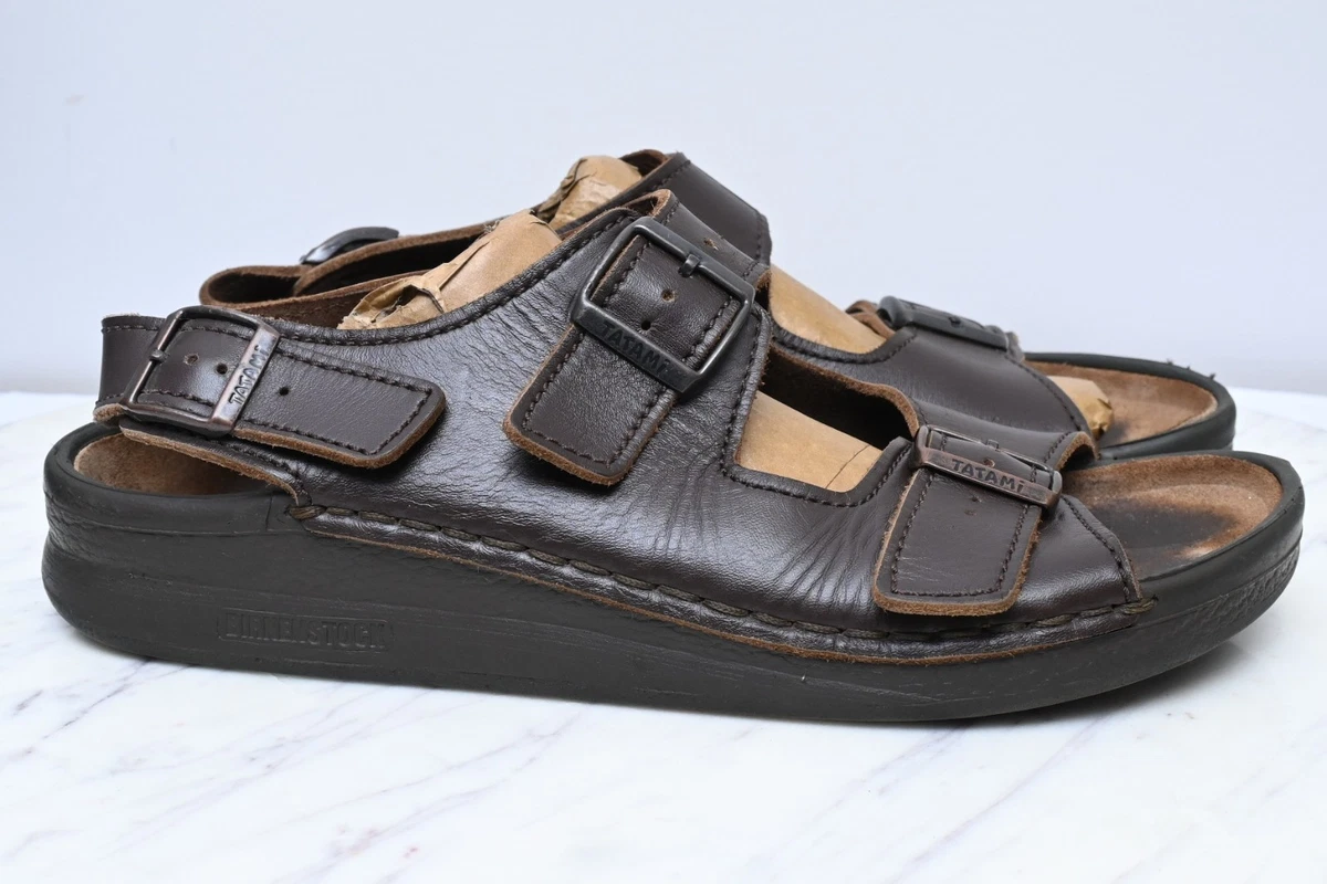 TATAMI ブラウンレザーサンダル 38 ビリケンシュトック Birkenstock Tatami Sandals Indiana Men's Sandals & Flip Flops for