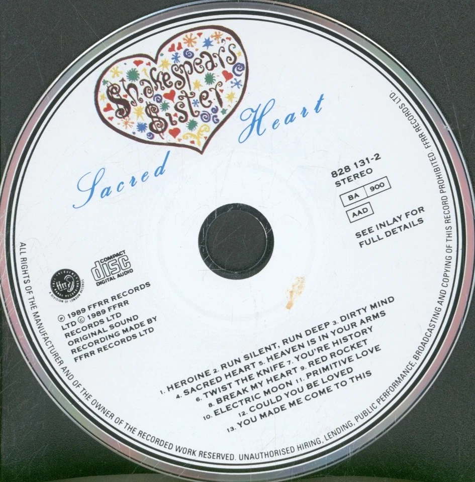 Shakespears Sister Sacred Heart CD Germany Ffrr 1989 Has 'Special Price' sticker - Bild 3 von 3
