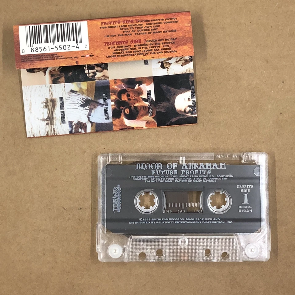 BLOOD OF ABRAHAM Cassette Tape 90s Rap Hip Hop FUTURE PROFITS RUTHLESS RECORDS - Image 2 of 4
