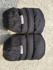 Gants/mitaines chauds poussette doublée peluche enfant 7h, hydrofuge (noir)
