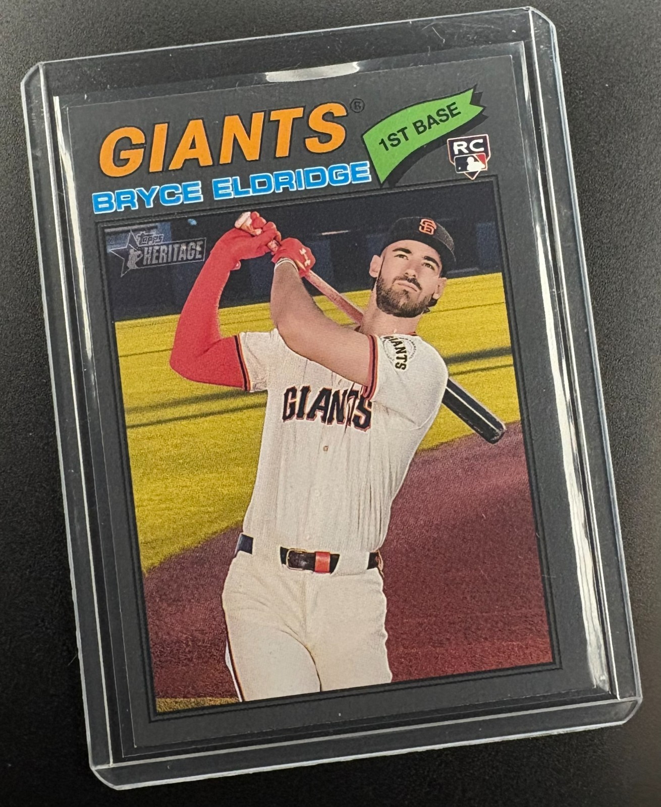 2026 Topps Heritage Bryce Eldridge Dark Grey Border #310 RC Rookie SF Giants