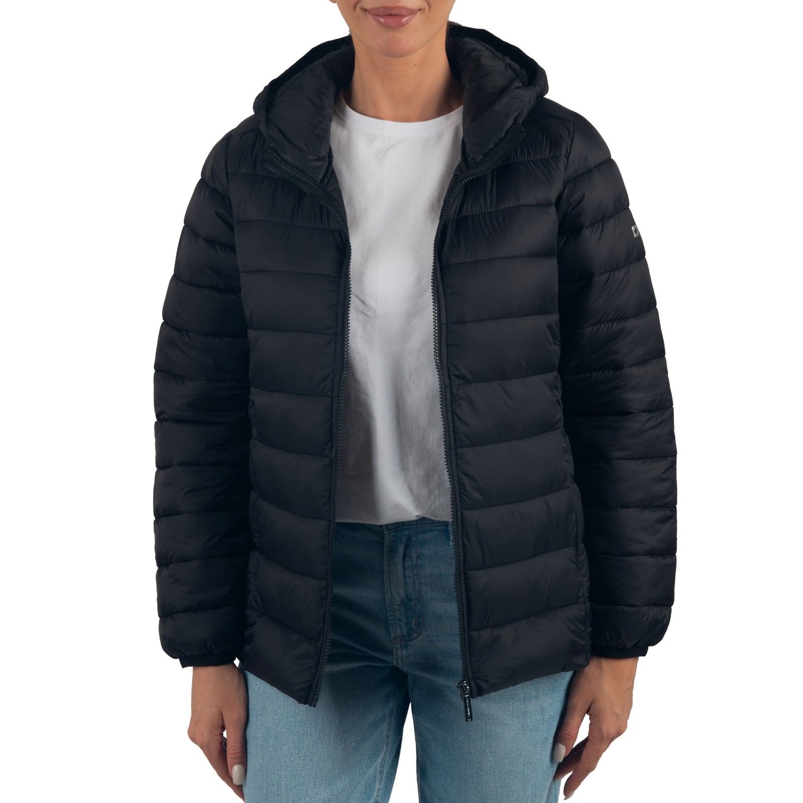 Alpine Swiss Eva Women’s Hooded Puffer Jacket | Lightweight Down Alternative