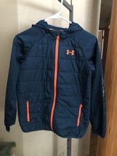 Unisex Under Armour Jacket Full Zip Loose Coldgear Size YLG EUC