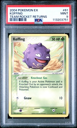 Koffing graded PSA 9 for sale on eBay