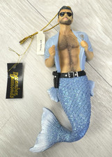 December Diamonds Strip Search Policeman Merman Christmas Ornament New w Box