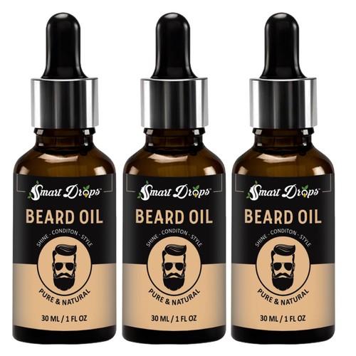 Smartdrops Huile à Barbe pour Cheveux Brillants 30ml Chaque Paquet de 3 - Photo 1 sur 8