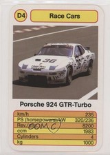 1986 Ace Trumps Race Cars Porsche 924 GTR-Turbo #D4 0a3