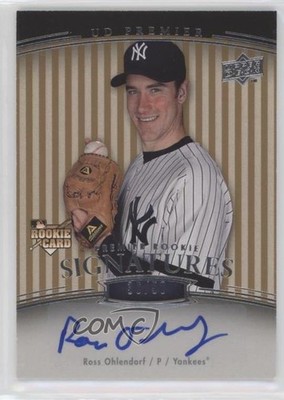 2008 UD Premier Signatures Gold 36/50 Ross Ohlendorf #230 Rookie Auto RC 0b2