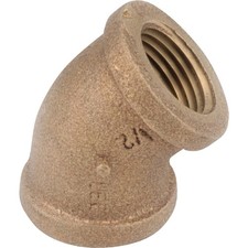 Anderson Metals 1/2 In. 45 Deg. Red Brass Elbow 1/8 Bend 738107-08 Anderson