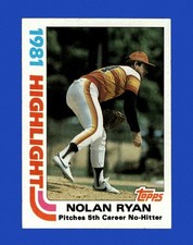 1982 Topps Set-Break #  5 Nolan Ryan Hl NM-MT OR BETTER *GMCARDS*